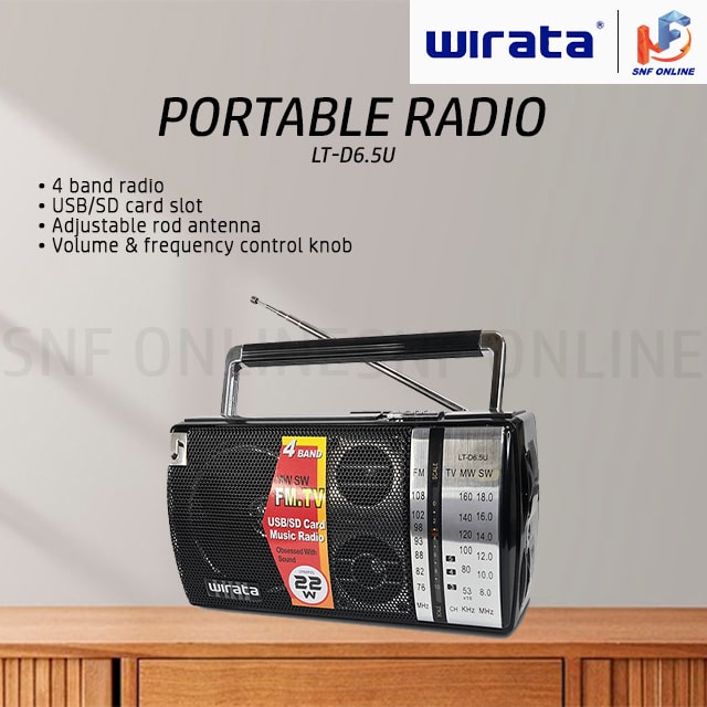 Wirata Portable Radio With USB/SD LT-D6.5 LT-D6.5U