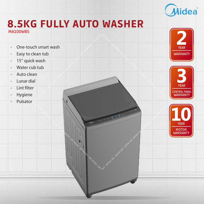 Midea Fully Auto Washing Machine 8.5kg MA100W85