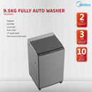 Midea Mesin Basuh Automatik Fully Auto Washing Machine 9.5kg MA100W95