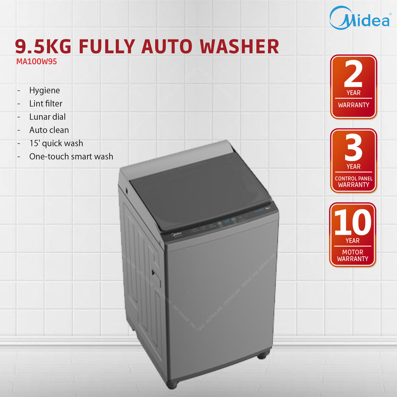 Midea Fully Auto Washing Machine 9.5kg MA100W95