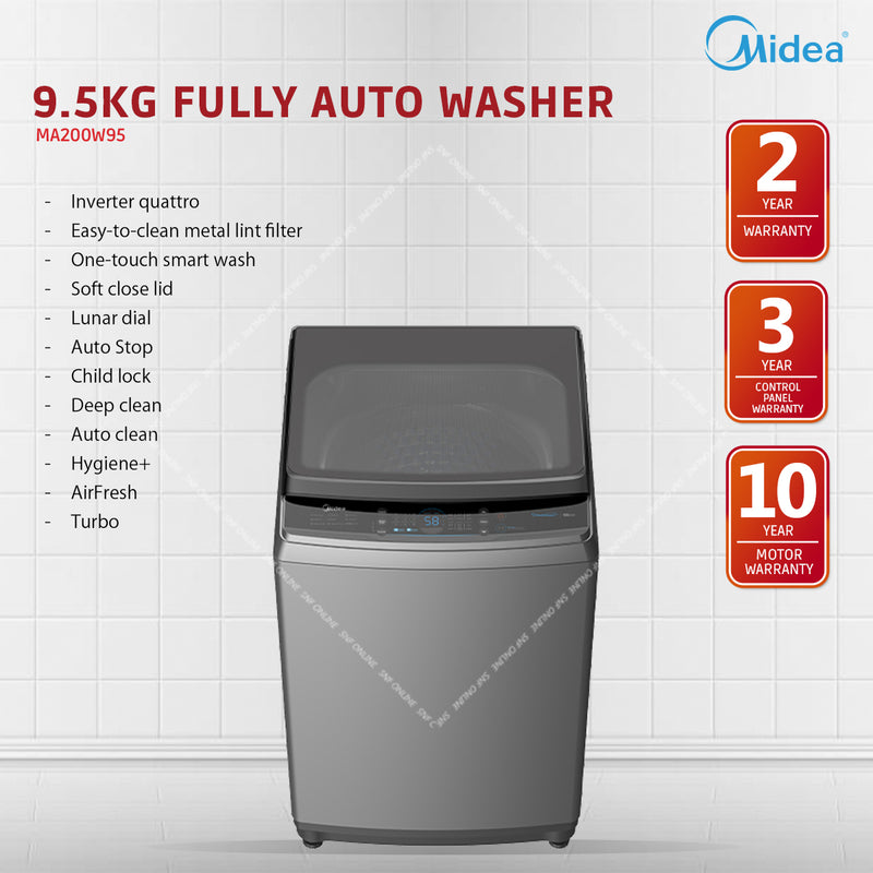 Midea 9.5KG Fully Auto Washing Machine MA200W95
