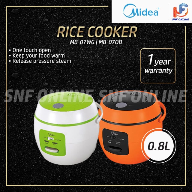 Midea Jar Rice Cooker With Baby Food Function (0.8 L) MB07WG MB-07WG MB07OB MB-07OB