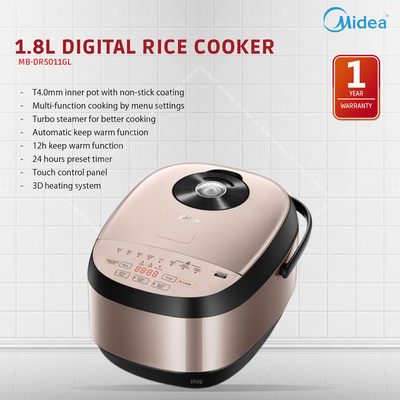 Midea Digital Rice Cooker Midea 1.8L Digital Rice Cooker MB-DR5011GL