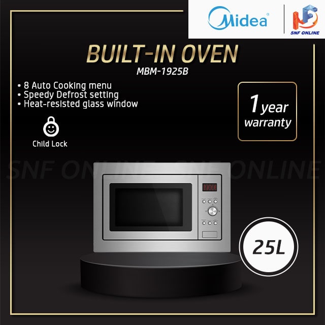 Midea 25L Built-In Microwave Oven With Grill MBM-1925B