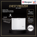 Morgan Chest Freezer 253L Dual Function MCF-3007L MCF3007L Peti Beku Peti Freezer