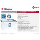 Morgan Peti Sejuk Beku 456L Glass Door Chest Freezer MCF-G456L