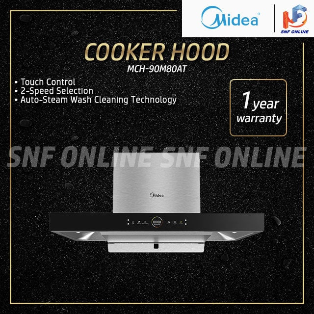 Midea Cooker Hood Auto Clean Steam Wash MCH-90M80AT