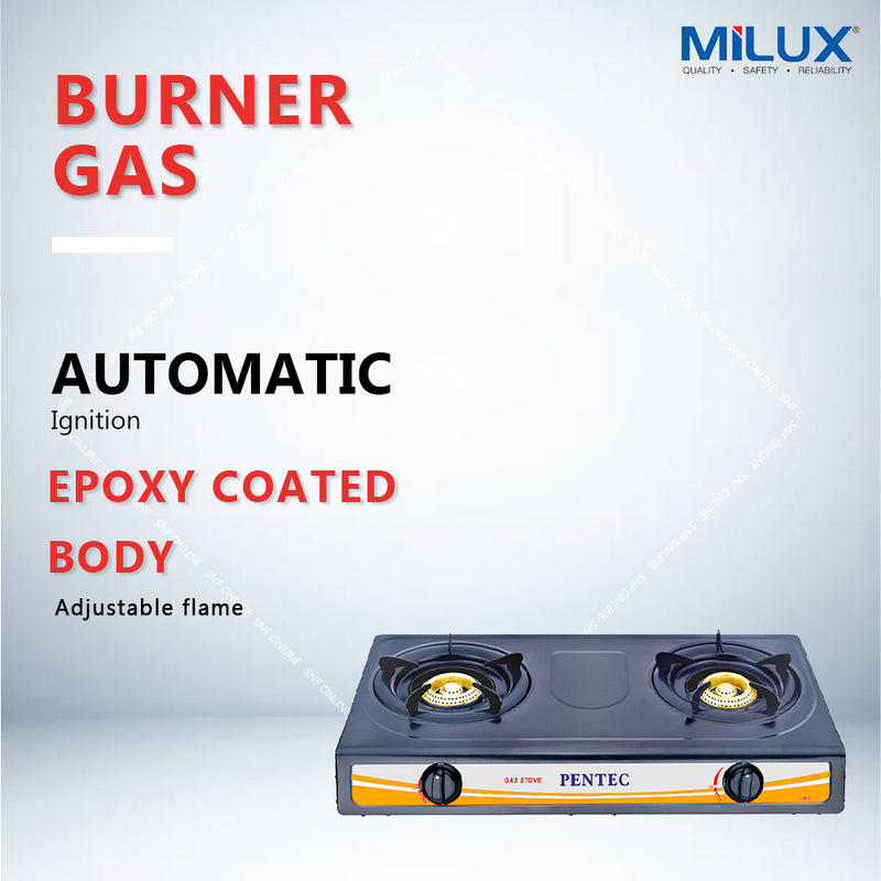 Pentec Double Burner Stainless steel Gas Stove dapur gas MD-811 MD-811M