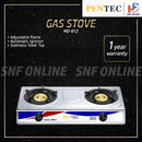 Pentec Dapur panas Double Burner Stainless steel Gas Stove dapur gas MD-812 MD812
