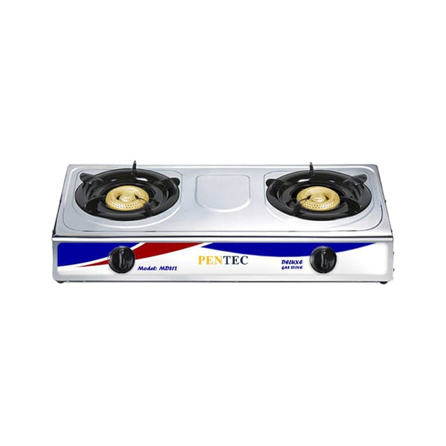 Pentec Double Burner Stainless steel Gas Stove dapur gas MD-812 MD812