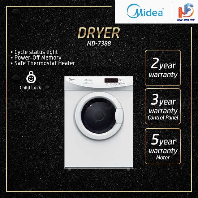 Midea Dryer 7Kg Mesin Pengering MD-7388