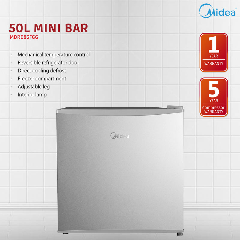 Midea 50L Mini Bar Refridgerator MDRD86FGG