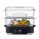 Morgan Pengukus Makanan Food Steamer 2 Tier 28L Nutristeam Pengukus Makanan MFS-29 MFS-29(BK) MFS-29(WH)