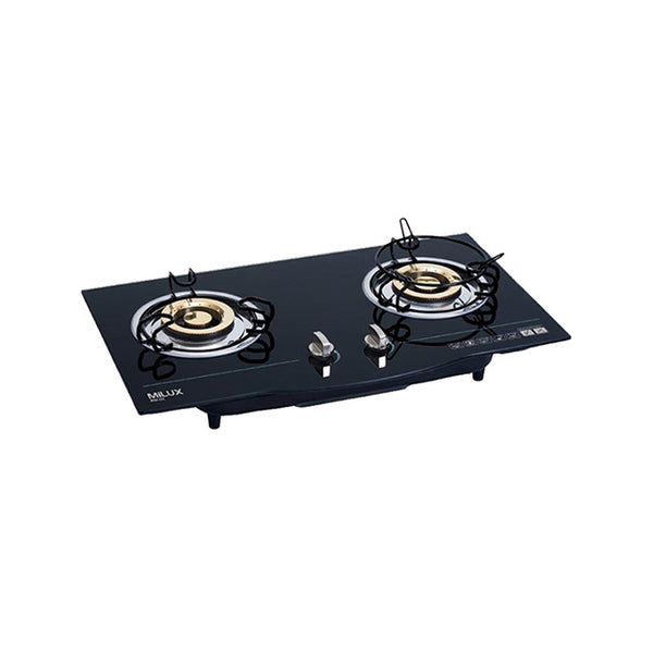 Milux Built-in Two Burners Gas Cooker Glass Hob MGH-222(BK)