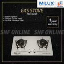 Milux Dapur Gas 2 Pembakar 2 Burner Gas Cooker Hob MGH-S633M MGH-S634M