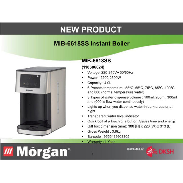 Morgan Instant Boiler MIB-6618SS