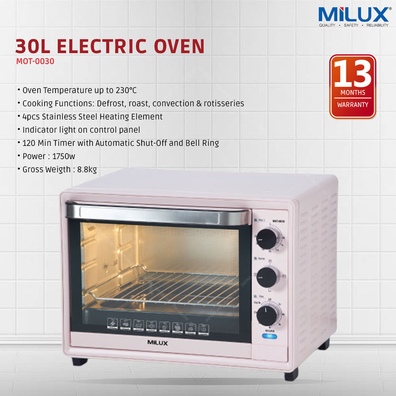 Milux 30L Electric Oven MOT-0030