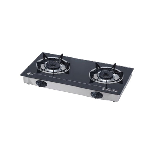 Milux 2 Burner Gas Cooker (Black Glass Top) MSG-6300