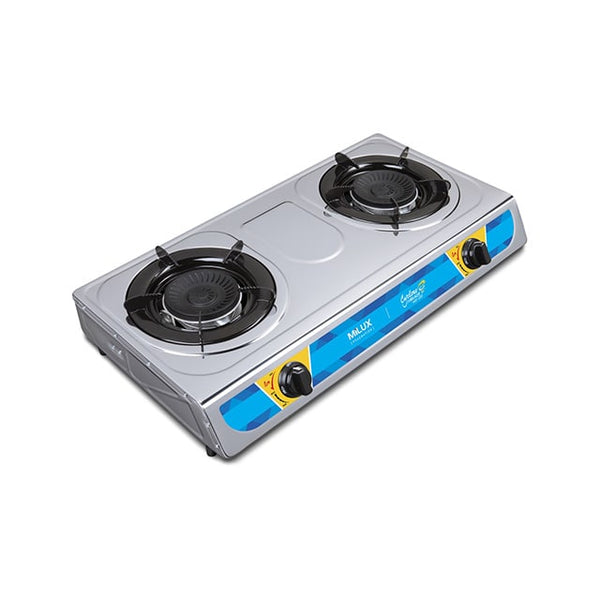 Milux Stainless Steel Double Burner Gas Stove MSS-1222 MSS1222