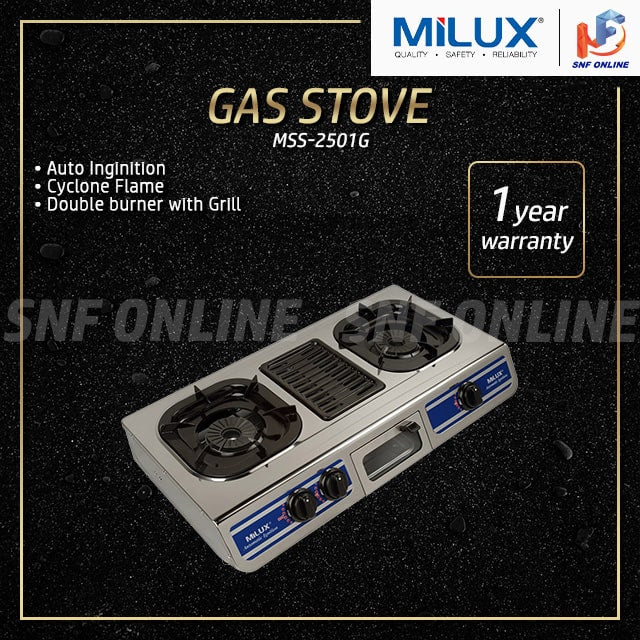Milux Gas Cooker With Grill Plate MSS-2501G