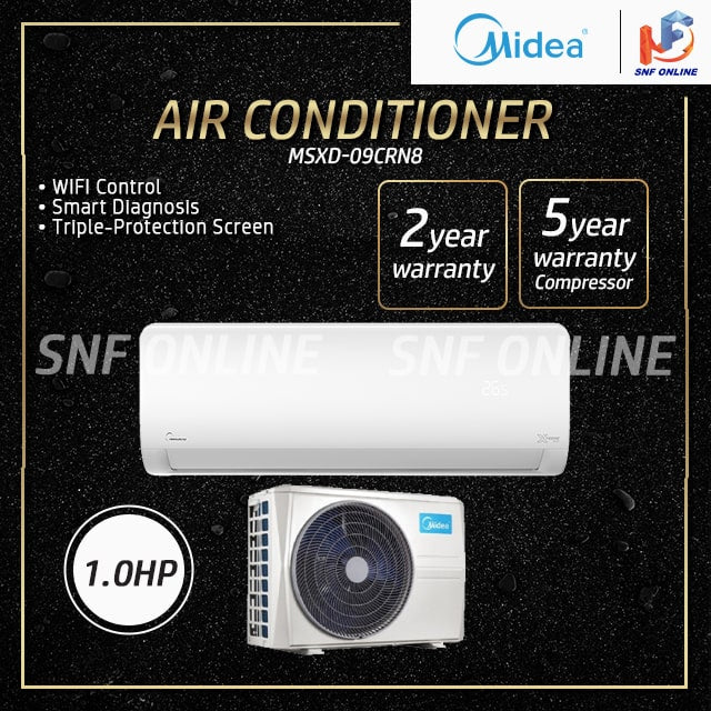 Midea MSXD-09CRN8 Xtreme Dura R32 Non-Inverter Air Conditioner / Aircond / Air Cond