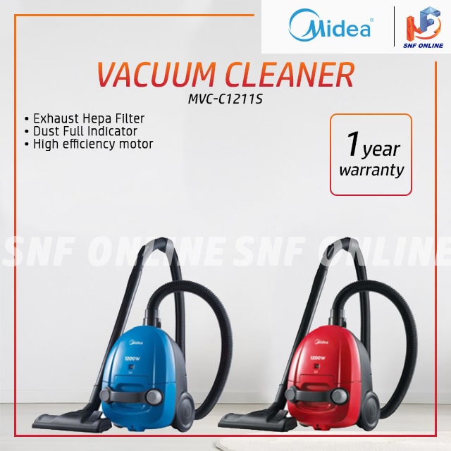 Midea Vacuum Cleaner 1200W MVC-C1211S-RD / MVC-C1211S-BL  MVC-C1211S