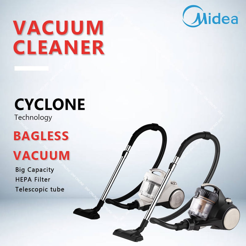 Midea 1800W Bagless Vacuum Cleaner with HEPA Filter MVC-V18K-BA MVC-V18K-BG