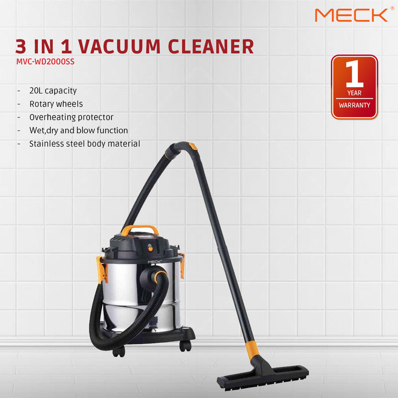 Meck 20L Vacuum Cleaner 3 In 1 MVC-WD2000SS