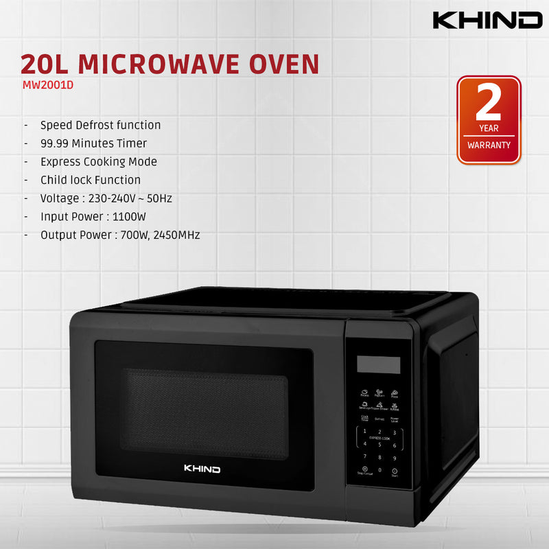Khind 20L Microwave Oven MW2001D
