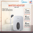 Midea Pemanas Air Tanpa Pump Water Heater Non Pump MWH-38Q-WH MWH-38Q-GY MWH-38MVNMY(W)-WS MWH-38MVNMY(C)-WB