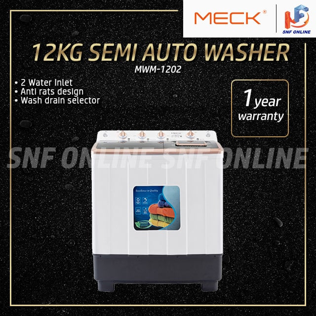 Meck Semi Auto Washing Machine 12kg MWM-1202