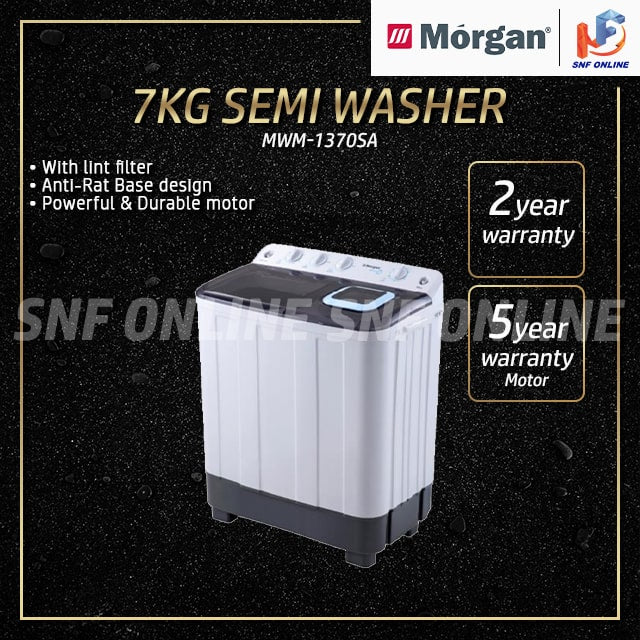 Morgan Semi Auto Washing Machine 7kg MWM-1370SA