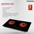 Phison 2800W Built-In Infrared Electric Cooker Glass Hob PIC-2280