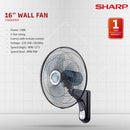 Sharp Kipas Dinding - Wall Fan With Remote (16”) PJW169RGY
