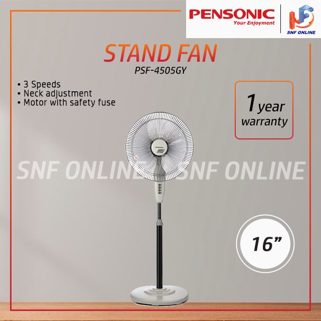 Pensonic 16” Stand Fan kipas berdiri PSF-4505GY Upgrade Of PSF-45