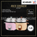 Khind Rice Cooker- Random Colour RC918T (1.8L)