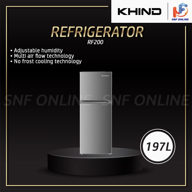 Khind Refrigerator 2 Door RF200 ( 197L )