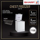 Sharp Peti Sejuk Beku - Chest Freezer (110 L) SJC118