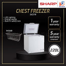 Sharp Peti Sejuk Beku -  Chest freezer 220L SJC218