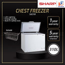 Sharp Peti Sejuk Beku - Chest Freezer (310 L) SJC318 SJC-318