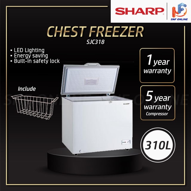 Sharp 310L Chest Freezer SJC318 Peti Beku