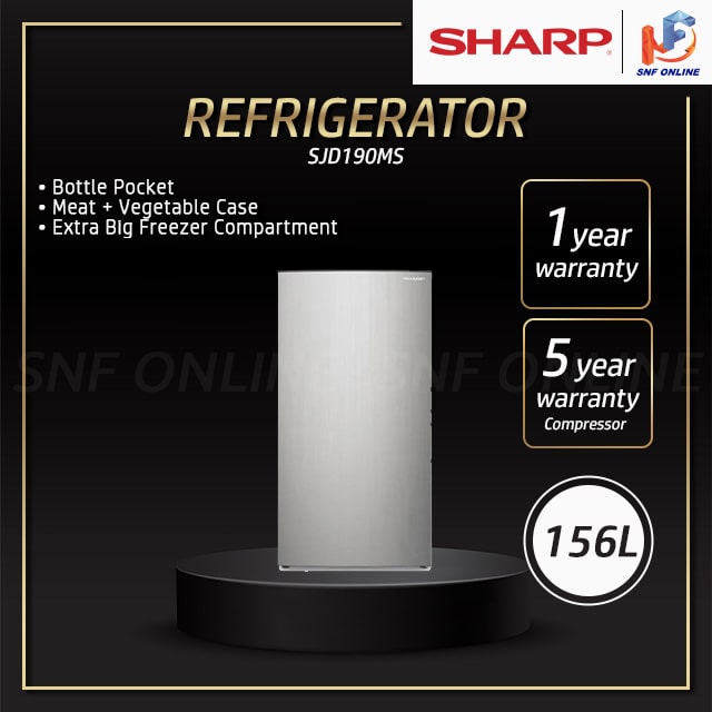 Sharp 156L Fridge Refrigerator SJD190MS