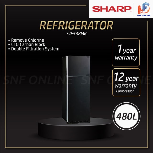 Sharp Refrigerator 480L J-Tech Inverter SJE538MK (Pelican Series)