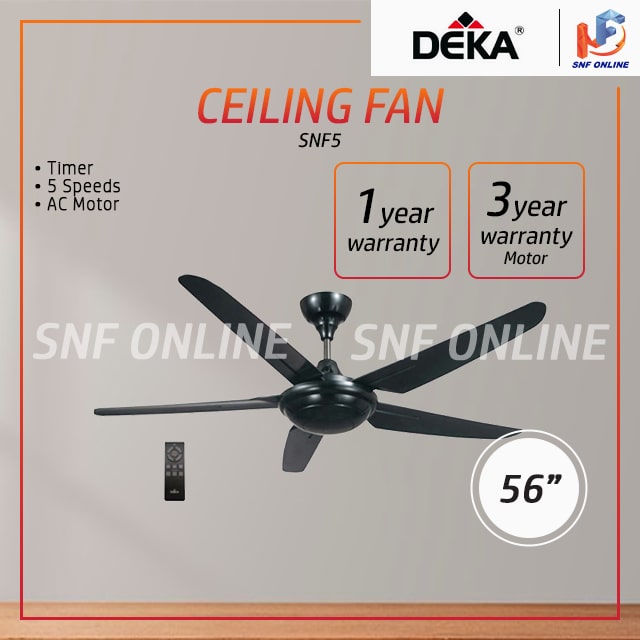 Kronos By Deka 5 Blade Ceiling Fan with Remote Control 56” SNF5 (1set/box)