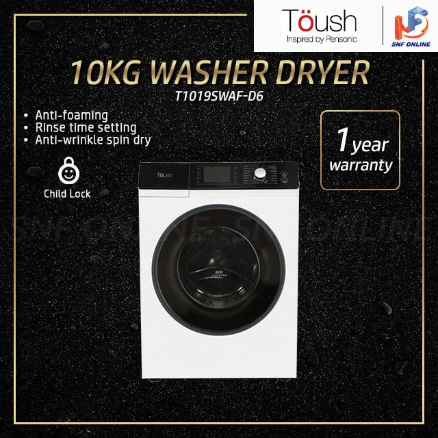 Toush by Pensonic 10KG + 6KG Smart Inverter Washer Dryer Combo T1019SWAF-D6