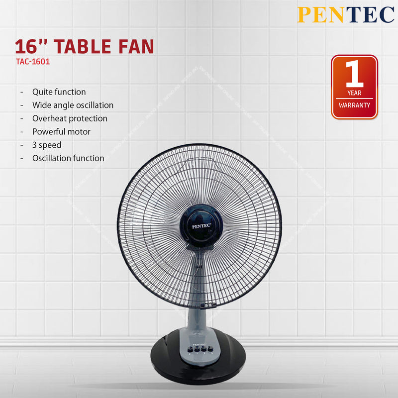 Pentec 16 Table Fan TAC-1601