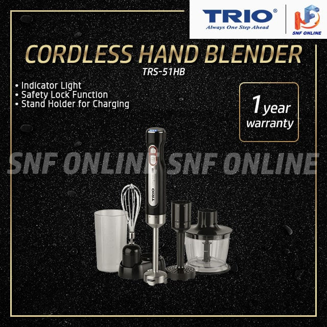 Trio Cordless Rechargeable Hand Blender TRS-51HB