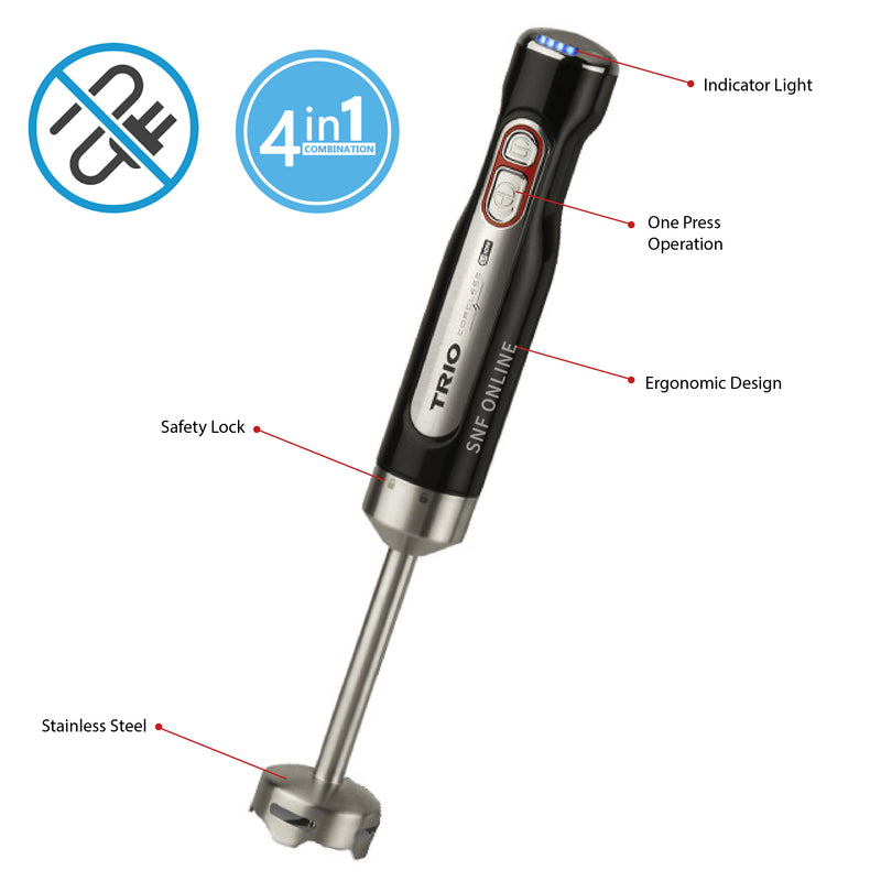 Trio Cordless Rechargeable Hand Blender TRS-51HB