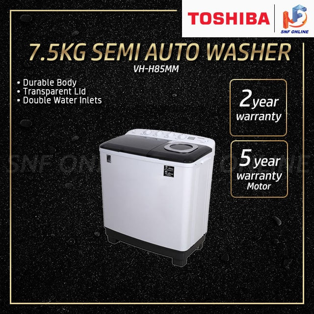 Toshiba 7.5KG Semi Auto Washing Machine VH-H85MM