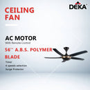 Deka 5 blade ceiling fan Remote Control 56” kipas siling DFVR5GM VR5 GOLD